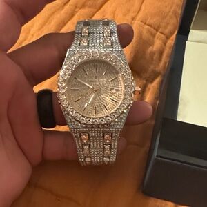 Silver and Gold Diamond-Accented Watch